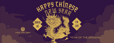 Chinese Dragon Year Facebook cover Image Preview