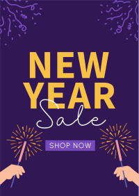 Cheers To New Year Sale Flyer Image Preview