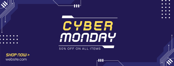 Circuit Cyber Monday Facebook Cover Design Image Preview