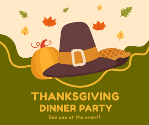 Thanksgiving Dinner Party Facebook post Image Preview