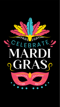 Celebrate Mardi Gras Facebook Story Design