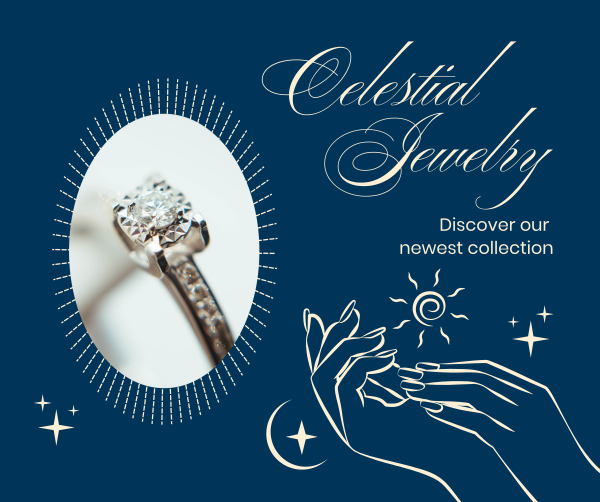 Celestial Jewelry Collection Facebook Post Design Image Preview