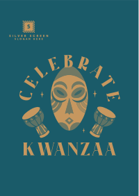 Kwanzaa African Mask  Flyer Design