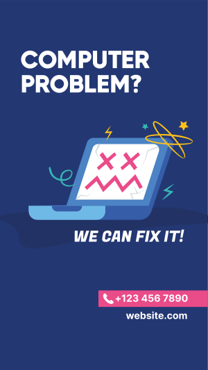 Computer Problem Repair Instagram story Image Preview