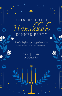 Hanukkah Lily Invitation Design