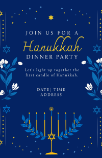 Hanukkah Lily Invitation Image Preview