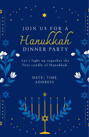 Hanukkah Lily Invitation Image Preview