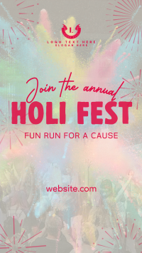 Holi Fest Fun Run TikTok video Image Preview