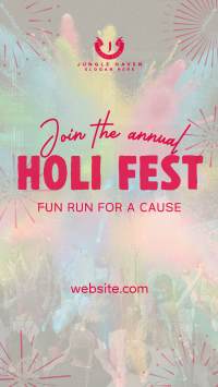 Holi Fest Fun Run TikTok video Image Preview