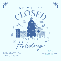 Closed for the Holidays Instagram Post Design