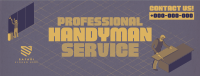 Isometric Handyman Services Facebook Cover Design