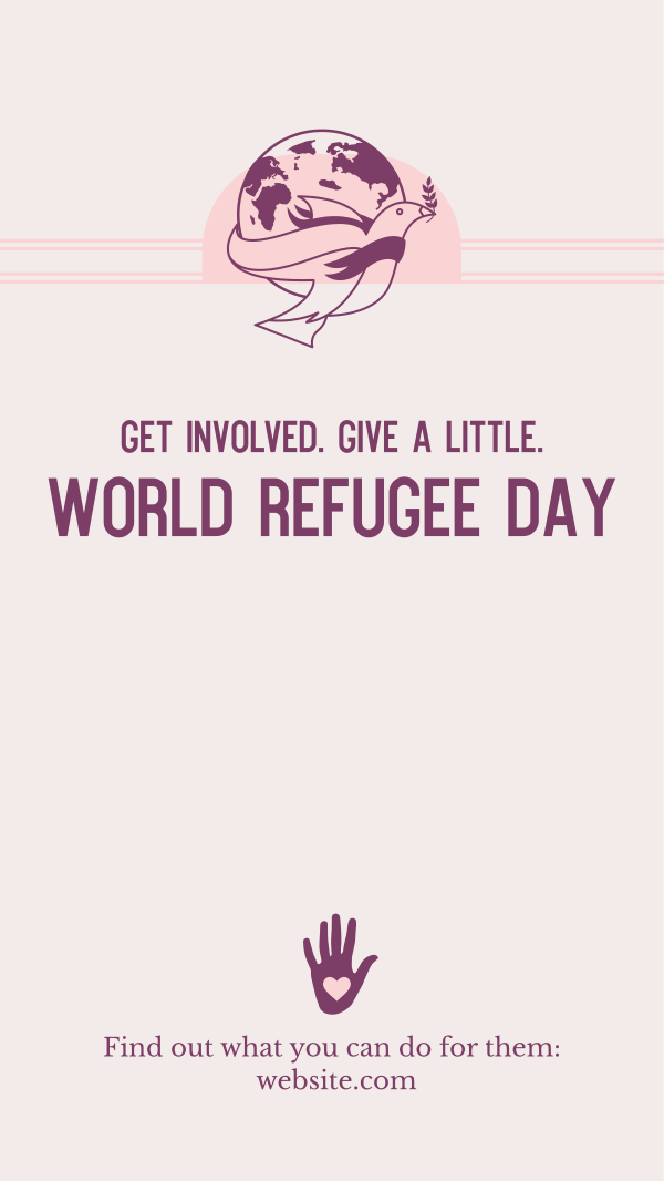 World Refugee Day Dove Instagram Story Design Image Preview