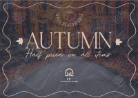 Fall Season Sale Postcard Design