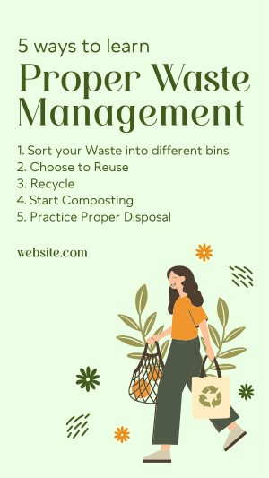 Proper Waste Management Facebook story Image Preview