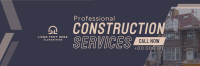 Professional Home Construction Twitter Header Image Preview