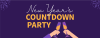 New Year's Toast to Countdown Facebook Cover Design