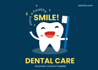 Dental Care Postcard Design