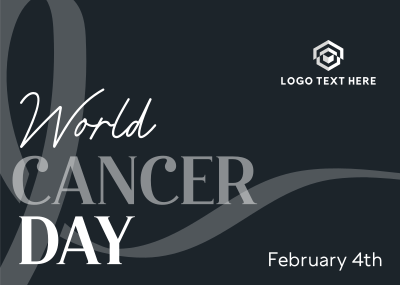 World Cancer Day Awareness Postcard Image Preview