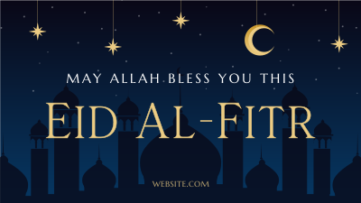 Night Sky Eid Al Fitr Facebook event cover Image Preview