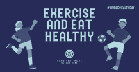 Exercise & Eat Healthy Facebook Ad Design
