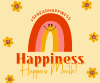 Spread Happiness Facebook Post Design