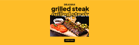Delicious Grilled Steak Twitter header (cover) Image Preview