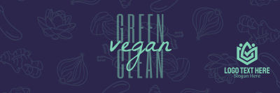 Green Clean and Vegetarian Twitter header (cover)