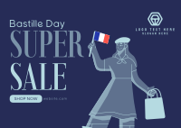 Super Bastille Day Sale Postcard Image Preview
