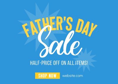 Deals for Dads Postcard Image Preview