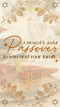 Rustic Passover Greeting TikTok video Image Preview