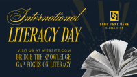 International Literacy Day Greeting Facebook Event Cover Design