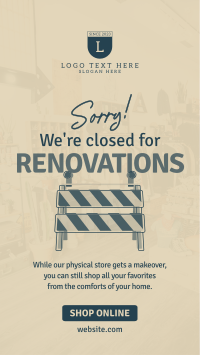 Closed for Renovations Instagram reel Image Preview