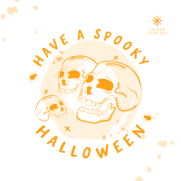 Halloween Skulls Greeting Instagram post Image Preview