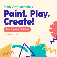 Painting Children Workshop Instagram Post Preview