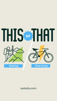 This or That Exercise Facebook Story Design