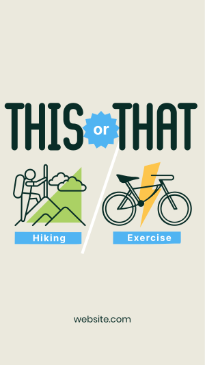 This or That Exercise Facebook story Image Preview