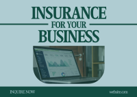 Retro Business Insurance Postcard Design