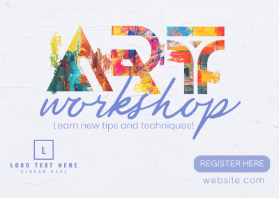 Exciting Art Workshop Postcard Image Preview