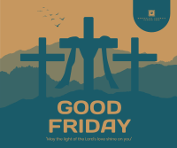 Good Friday Scenery Facebook Post Design