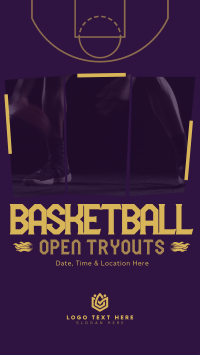 Basketball Ongoing Tryouts Instagram Story Design