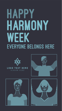 Harmony Diverse People Facebook Story Design