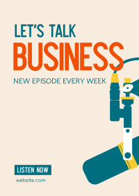 Business Talk Podcast Poster Image Preview