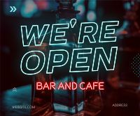 Neon Now Open Facebook post Image Preview