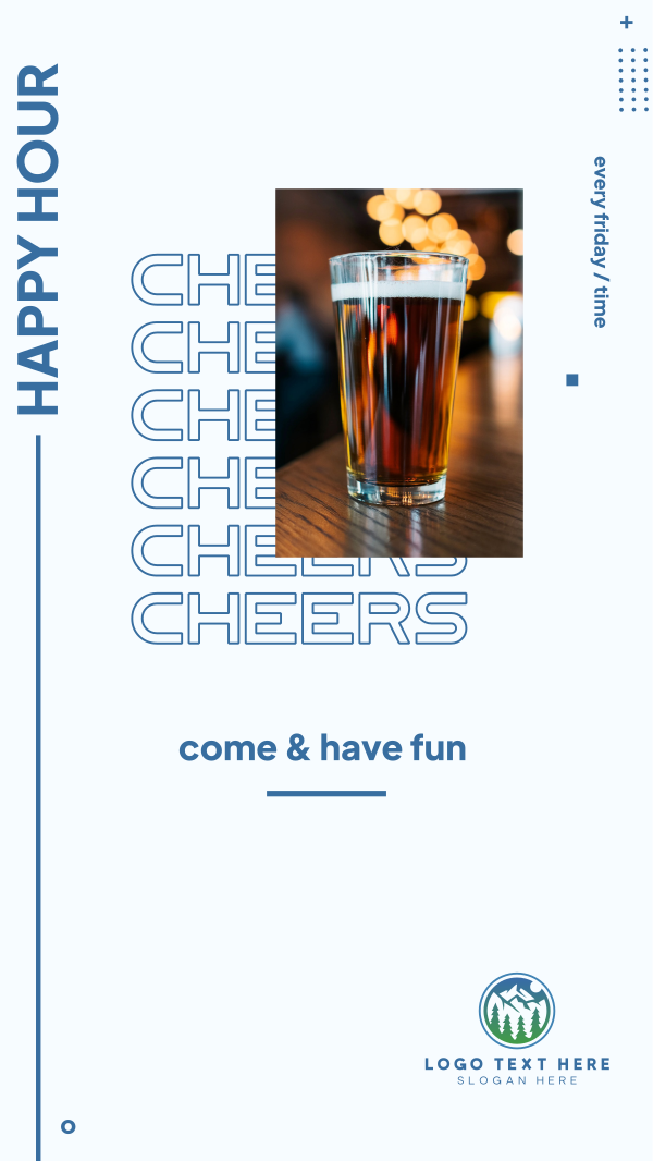 Happy Hour Instagram Story Design Image Preview