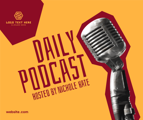 Daily Podcast Cutouts Facebook Post Design Image Preview