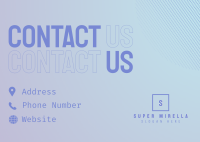 Smooth Corporate Contact Us Postcard Design