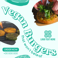 Vegan Burgers Instagram Post Design
