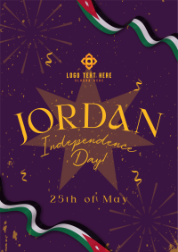 Jordan Independence Ribbon Poster Design