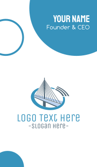 Blue Cable Bridge Business Card Design