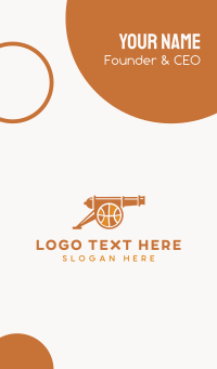 Basketball Cannon  Business Card Design